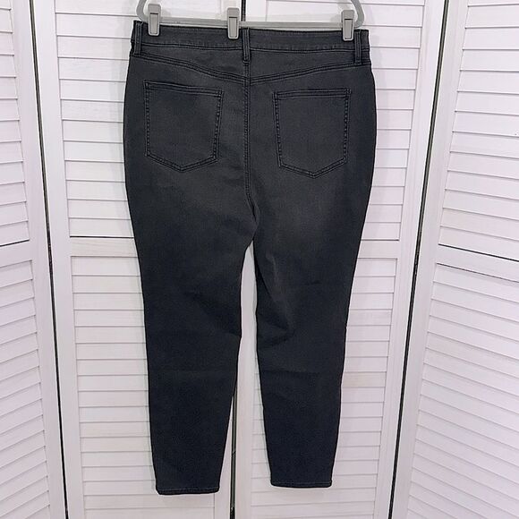 Chico’s High Rise Jeans Size 3T (16T) Skinny Ankle Black - Picture 8 of 12